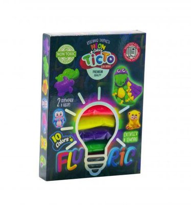 Набір для ліплення Danko Toys Fluoric 10 кольорів (укр) TMD-FL10-02U фото 1