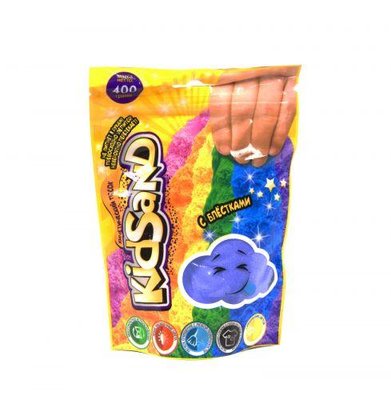 Кінетичний пісок Danko Toys KidSand блакитний у пакеті 400 г KS-03-03 фото 1
