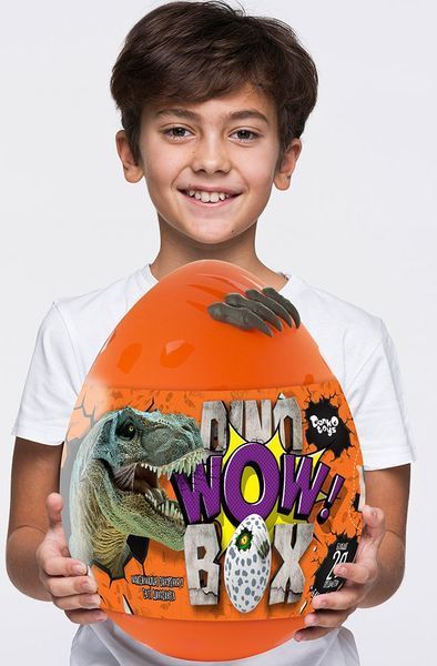 Яйцо - сюрприз для мальчиков Danko Toys Dino WOW укр оранжевый DWB-01-01U фото 2