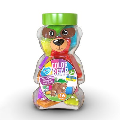Набір тесту для ліплення ОКТО Lovin'do "Color Bear" 16 стіків 41185 фото 1