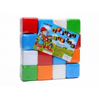 Развивающие кубики пластмассовые Бамсик Сити (16 штук) 029 фото 1