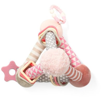 Игрушка - подвеска BabyOno Пирамида развивающая мягкая розовая фото 1