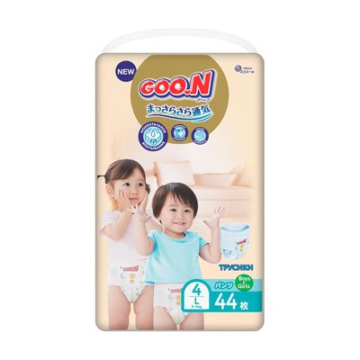 Трусики-підгузки GOO.N Premium Soft для дітей 9-14 кг (розмір 4(L), унісекс, 44 шт) фото 1