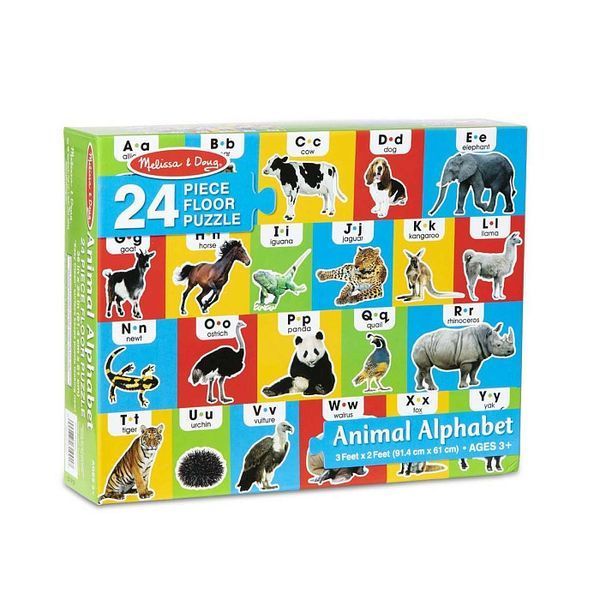 Мега-пазл гігант Melissa & Doug &laquo;Алфавіт/Тварини&raquo; 24 елементи 90х60 см MD31001 фото 2