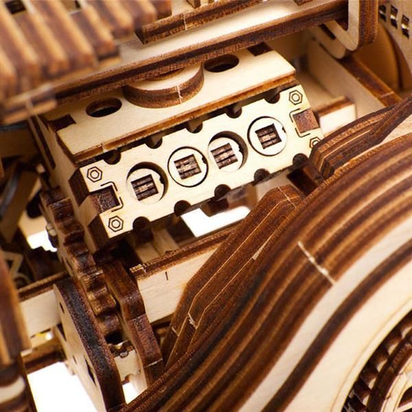 3D конструктор механічний дерев'яний Ugears Родстер VM-01 437 деталей 70052 фото 6