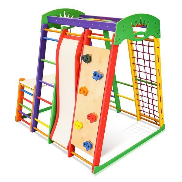 Детский спортивный комплекс для дома SportBaby Акварелька Plus 1-2 фото 2