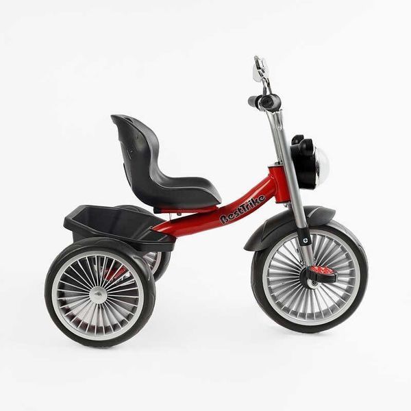 Детский трехколесный велосипед 10" Best Trike колеса EVA стальная рама световые и звуковые эффекты красный укр BS-69116 фото 2