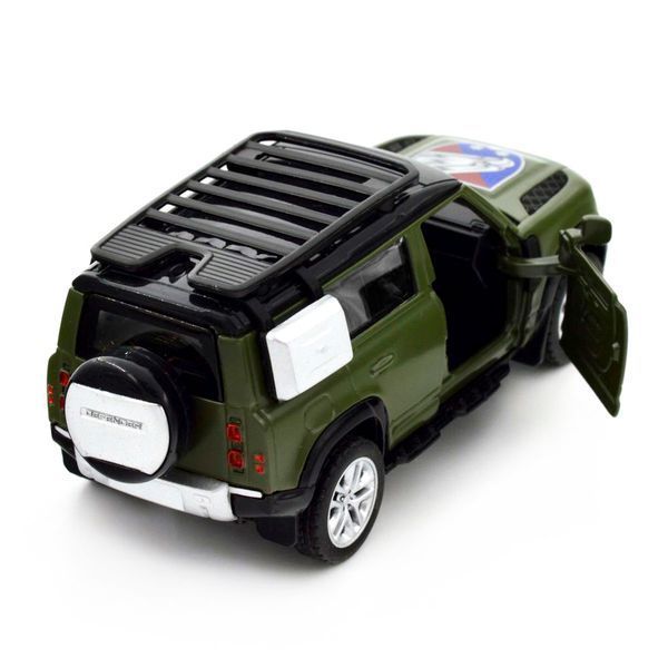 Військова машинка TechnoDrive Land Rover Defender 110 &laquo;25 ОПДБр&raquo;, масштаб 1:43, хакі фото 3
