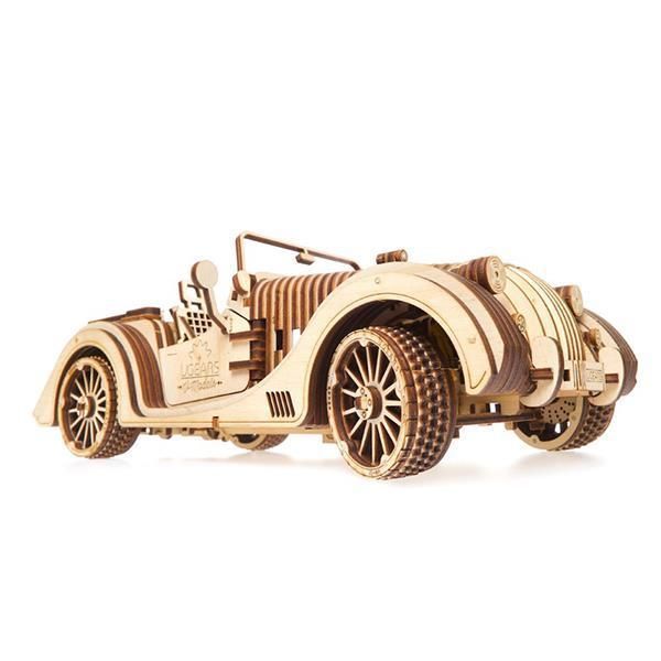 3D конструктор механічний дерев'яний Ugears Родстер VM-01 437 деталей 70052 фото 4