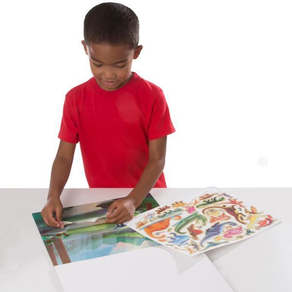 Многоразовые наклейки с тематическими сценами Melissa & Doug "Доисторический мир" 5 сцен и 185 наклеек MD9341 фото 8