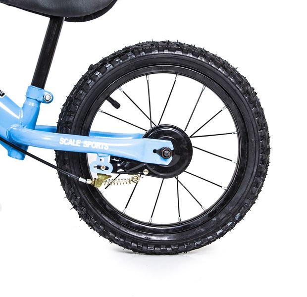 Беговел Scale Sports с надувными колесами 14 дюймов и ручным тормозом Синий фото 3