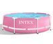 Каркасный круглый бассейн Intex Metal Frame 2843 л 244х76 см розовый 28290 фото 1