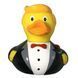 Стильна тематична гумова качечка FunnyDucks "Наречений" L1823 фото 2