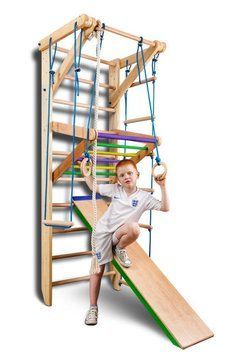 Шведская стенка&nbsp;SportBaby со снарядами и турником Sport 3 220 см фото 1