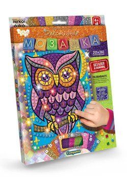 Блискуча мозаїка Danko Toys Сова БМ-02-08 фото 1