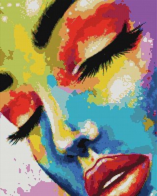 Алмазна мозаїка Brushme "Жінка у фарбах © Вікторія Чорна" 40х50см DBS1001 фото 1