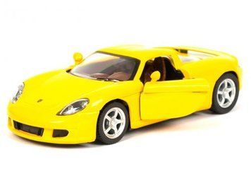 Колекційна машинка Kinsmart Porsche Carrera GT, металева, жовта KT5081W фото 1