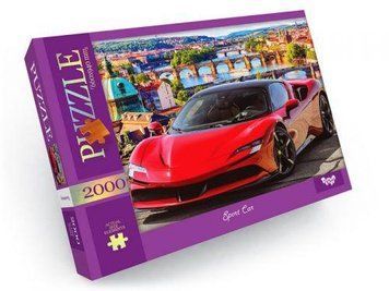 Пазли Danko Toys Спортивна машина 2000 елементів 94 х 68 см C2000-01-10 фото 1