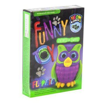 Набір повітряного пластиліну Danko Toys Air Clay Fluoric: Сова Кларіс (рос) ARCL-FL-01-02 фото 1