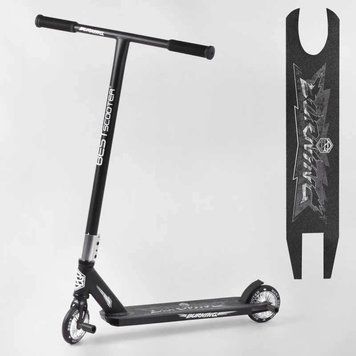 Трюковий самокат Best Scooter Burning HIC-система, пеги, колеса 110 мм чорний 97974 фото 1