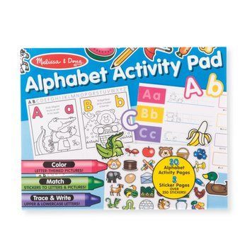 Альбом раскрасок "Алфавит" Melissa & Doug 20 листов формата 36х28 см и 250 наклеек MD8563 фото 1
