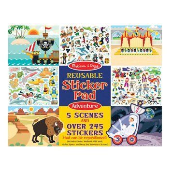 Багаторазові наліпки зі сценами Melissa & Doug &laquo;Пригоди&raquo; 5 сцен та 245 наліпок MD19115 фото 1