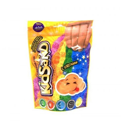 Кинетический песок Danko Toys KidSand оранжевый в пакете 400 г KS-03-03 фото 1