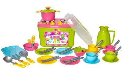 Набір іграшкового посуду ТехноК Кухонний набір № 9 37 предметів 3596 фото 1