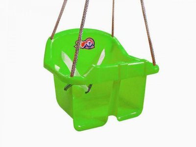 Детские подвесные качели ТехноК Малыш пластиковые цельные зеленые 3015 фото 1