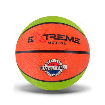 Баскетбольний м'яч №7 Extreme Motion PVC зелено-коричневий BB1485 фото 1