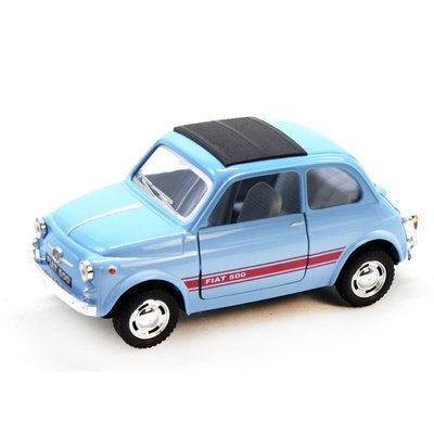 Машинка KINSMART FIAT 500 1:24 голубой KT5004W фото 1