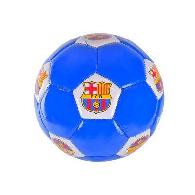 Футбольный мяч №3 Bambi Barcelona PVC диаметр 18 см Синий FB190301 фото 1