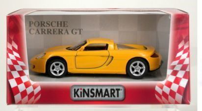 Колекційна машинка Kinsmart Porsche Carrera GT, металева, жовта KT5081W фото 2