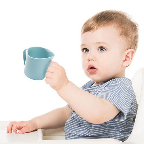 Тренировочная первая чашка 6м+ 120 мл BabyOno с ручками мятная фото 2