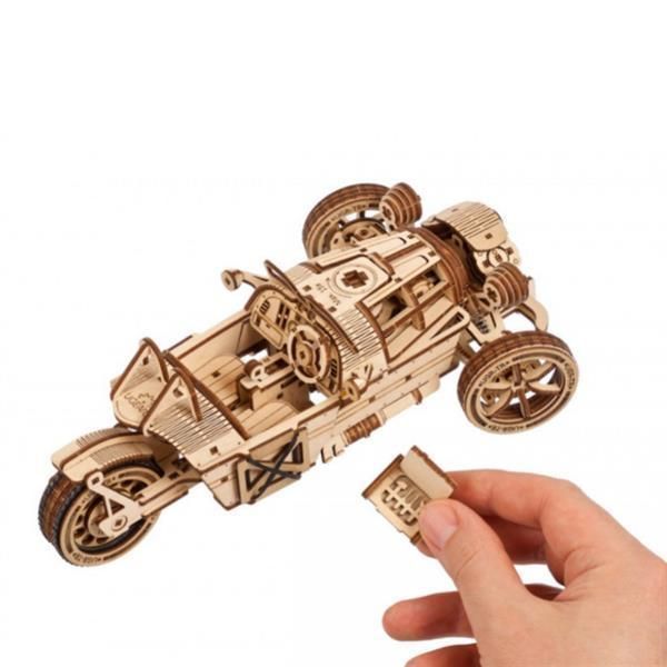 3D конструктор механічний дерев'яний Ugears Трицикл UGR-S 457 деталей 70216 фото 8