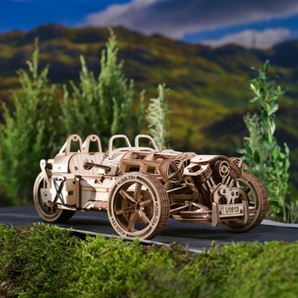 3D конструктор механічний дерев'яний Ugears Трицикл UGR-S 457 деталей 70216 фото 9