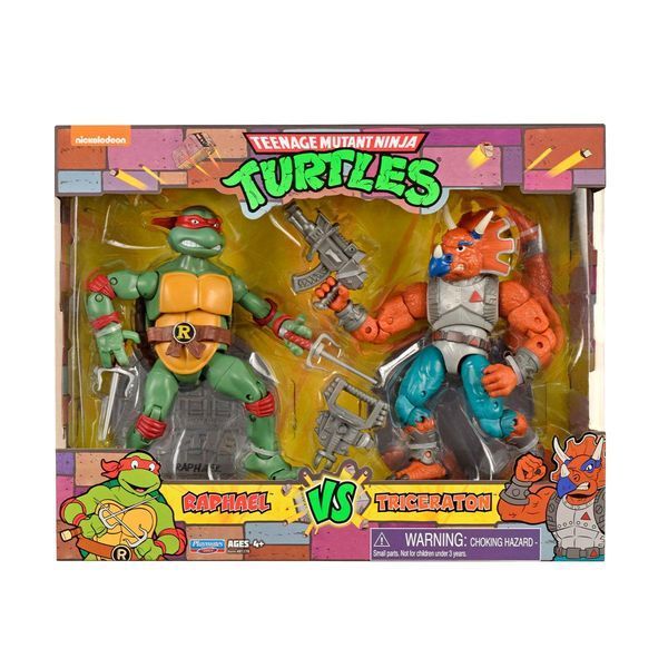Набір фігурок серії "TMNT Classic" - Рафаель проти Трицератон (34 точки артикуляції, 15 cm) фото 4