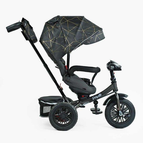 Дитячий триколісний велосипед Best Trike Perfetto інтерактивний надувні колеса чорний гео 8066 / 410-02 фото 2