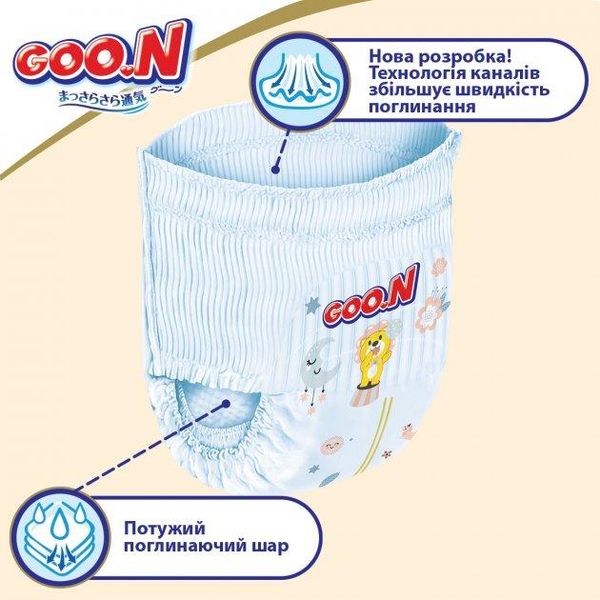 Трусики-подгузники GOO.N Premium Soft для детей 7-12 кг (размер 3(M), унисекс, 50 шт) фото 4