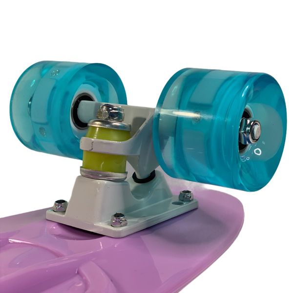 Классический пенниборд для девочек с подсветкой колес серии Pastel Лиловый цвет фото 4