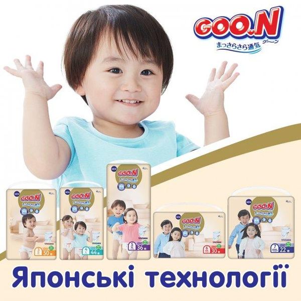 Трусики-подгузники GOO.N Premium Soft для детей 7-12 кг (размер 3(M), унисекс, 50 шт) фото 10