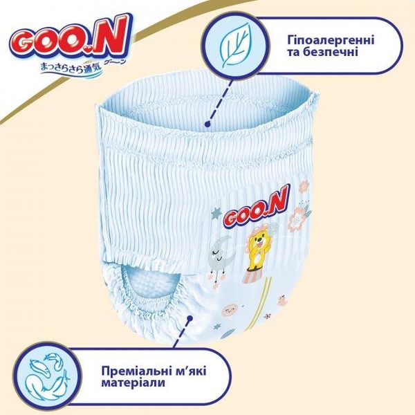 Трусики-подгузники GOO.N Premium Soft для детей 7-12 кг (размер 3(M), унисекс, 50 шт) фото 6