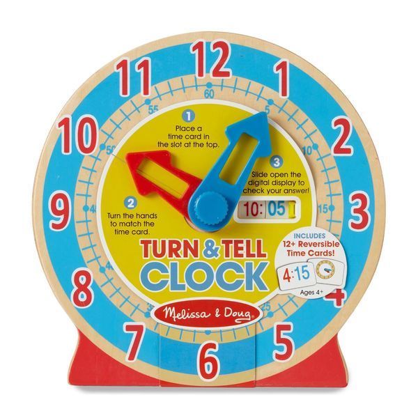 Дерев'яний навчальний годинник Melissa & Doug Turn & Tell з завданнями MD4284 фото 2