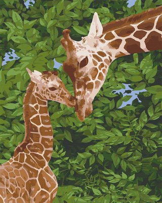 Картина за номерами Art Craft "Жирафенок з мамою" 40х50 см 11637-AC фото 1