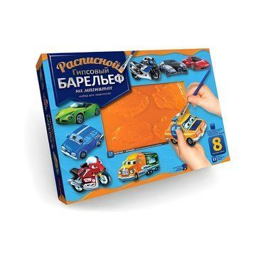 Расписной гипсовый барельеф Danko Toys Транспорт 8 фигур РГБ-02 фото 1