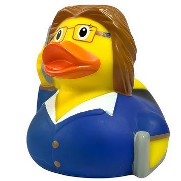 Стильна тематична гумова качечка FunnyDucks "Бізнесвумен" L1337 фото 1