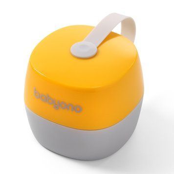 Дорожній гігєнічний пластиковий футляр-контейнер для 2 пустушок Babyono Natural nursing жовтий фото 1