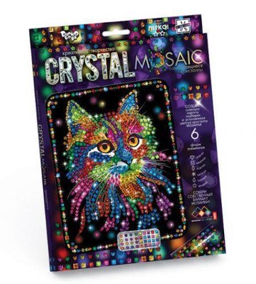 Алмазна мозаїка Danko Toys Crystal Mosaic Кошеня CRM-01-02 фото 1