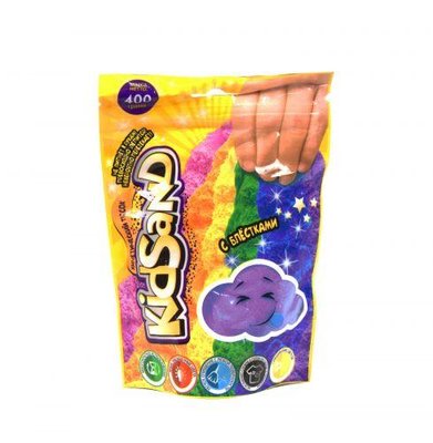 Кинетический песок Danko Toys KidSand фиолетовый в пакете 400 г KS-03-03 фото 1