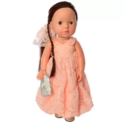 Інтерактивна лялька Limo Toy 38 см навчає країнам та цифрам у рожевій сукні M 5413-16-2 фото 1